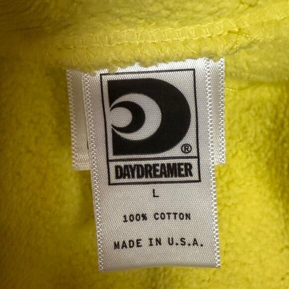 DAYDREAMER x Free People Rolling Stones Oversized Sweatshirt Yellow Size Large - Picture 5 of 5